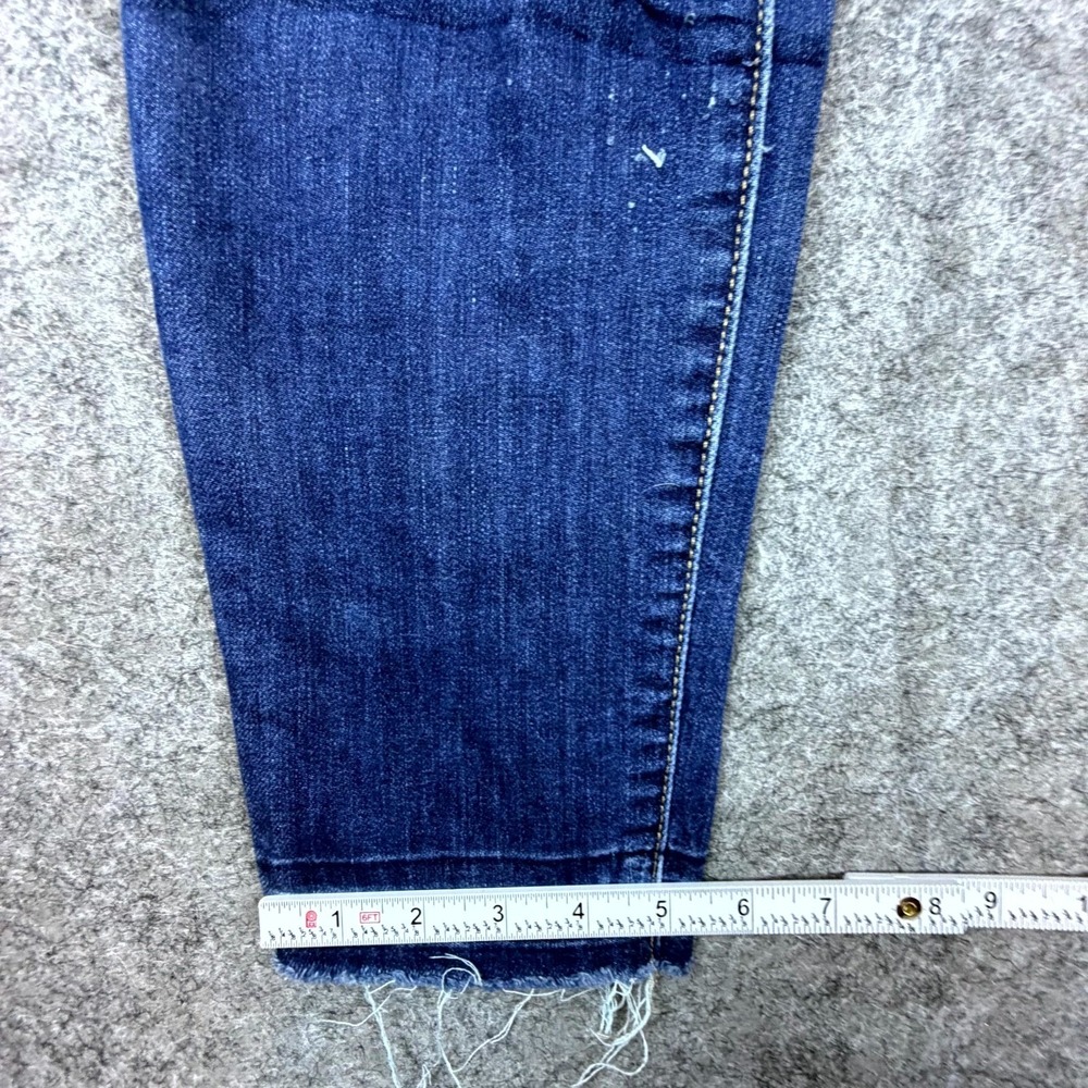 Joe's Jeans Womens 27 Blue Denim Cotton Stretch Mid Rise Tapered Leg Raw Hem - Picture 6 of 10